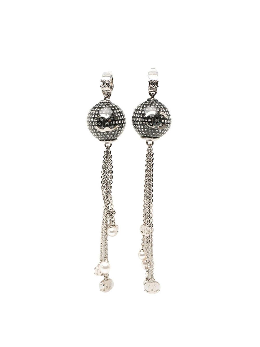 Chanel Cc Logo Ball Clip-On Earrings #256779C13B